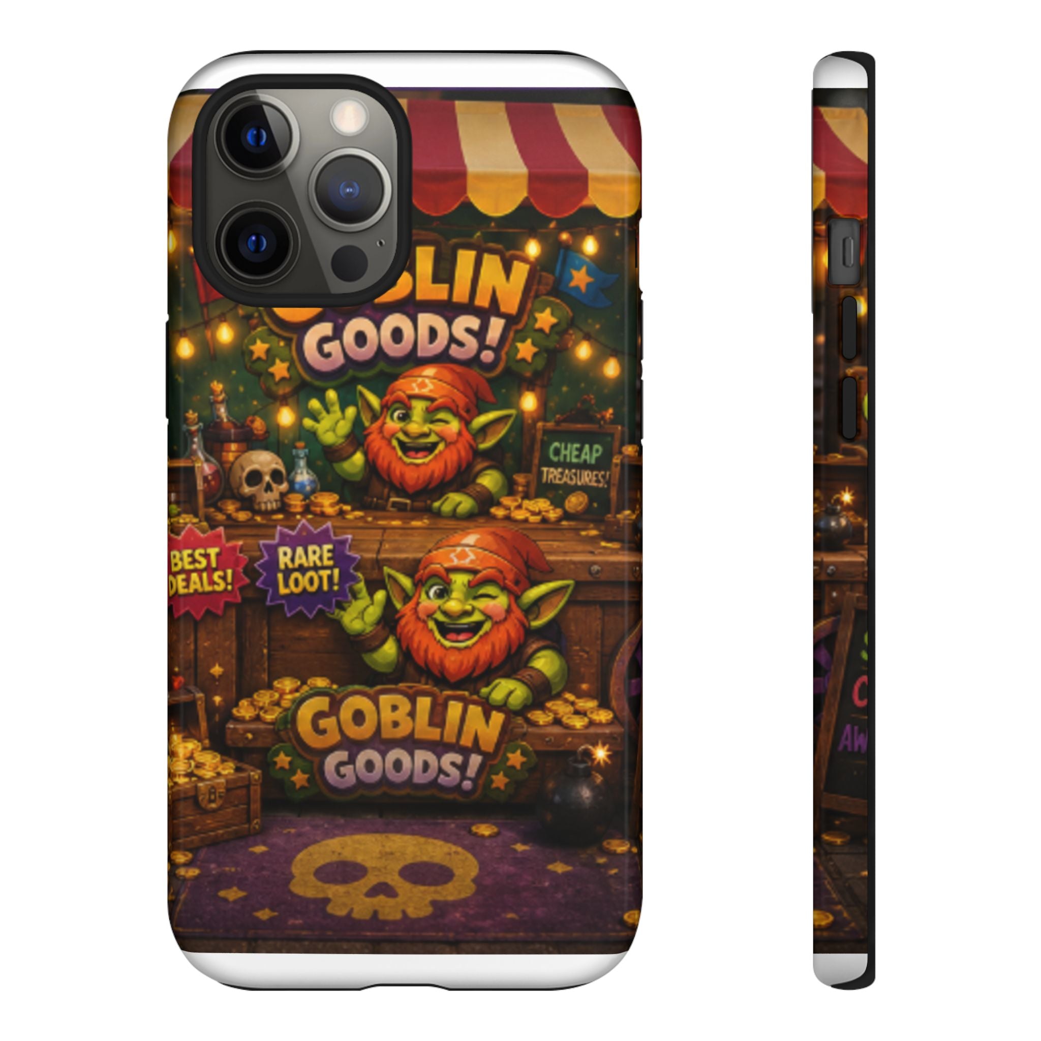 Goblin Goods Market Tough Phone Case — Fantasy Stall Design