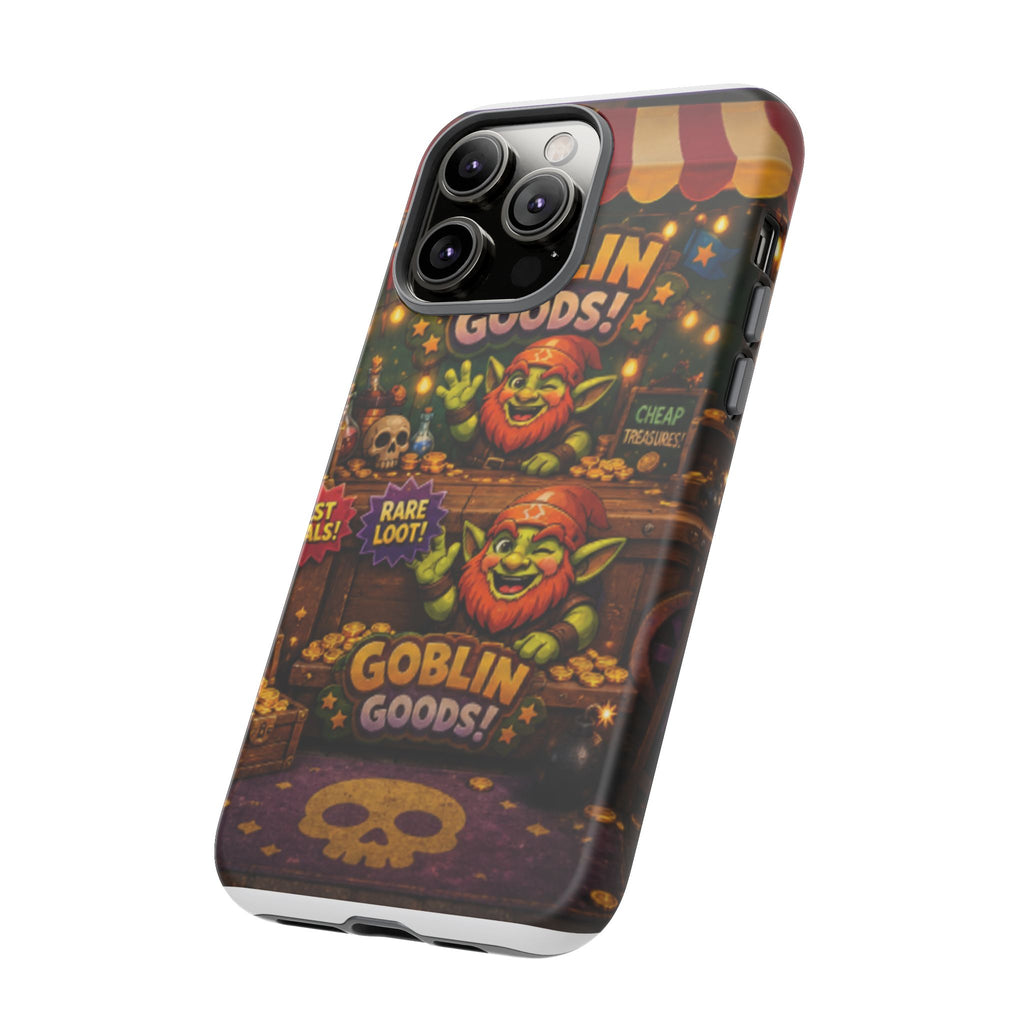 Goblin Goods Market Tough Phone Case — Fantasy Stall Design