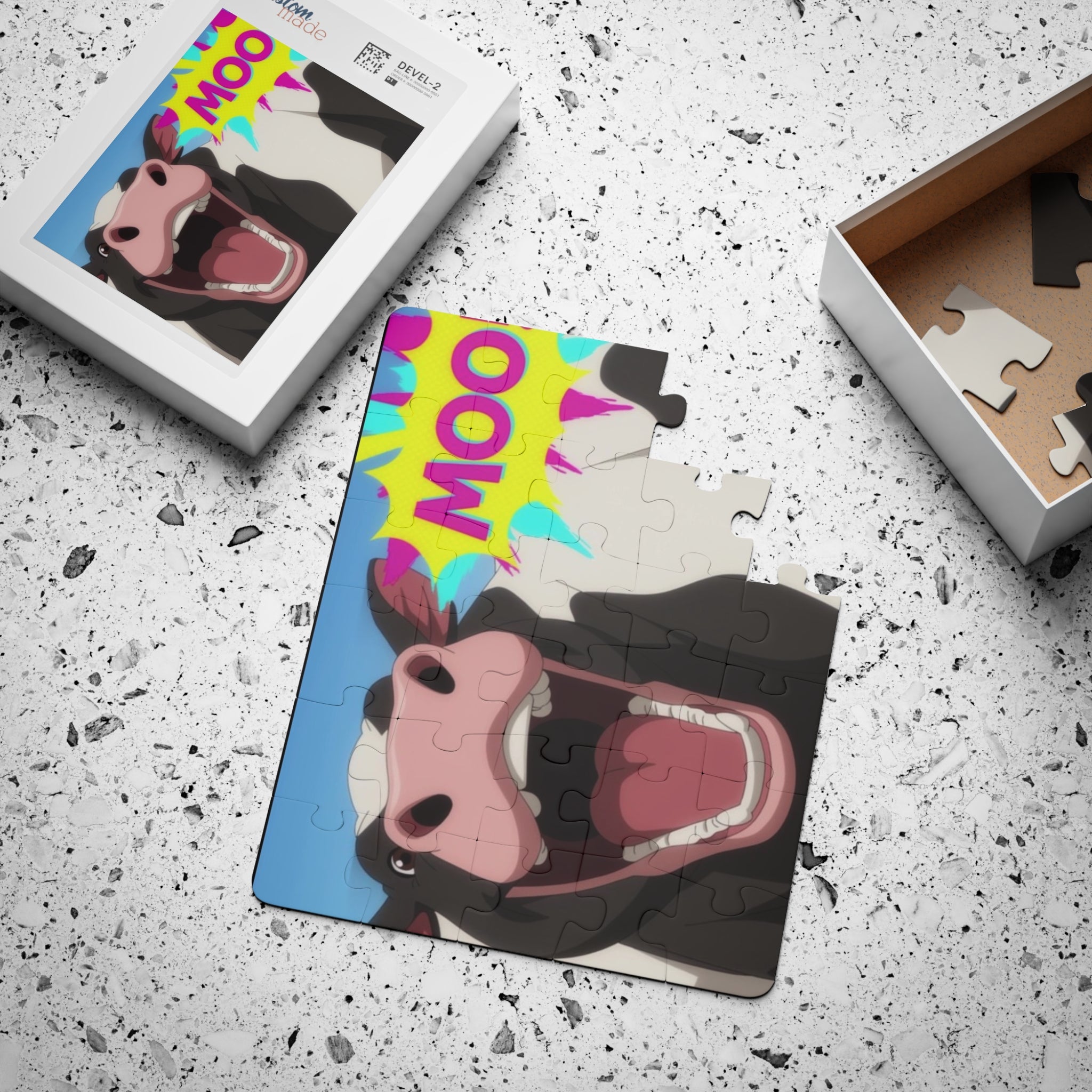 MOO! Pop-Art Cow Kids' Puzzle — 30-Piece