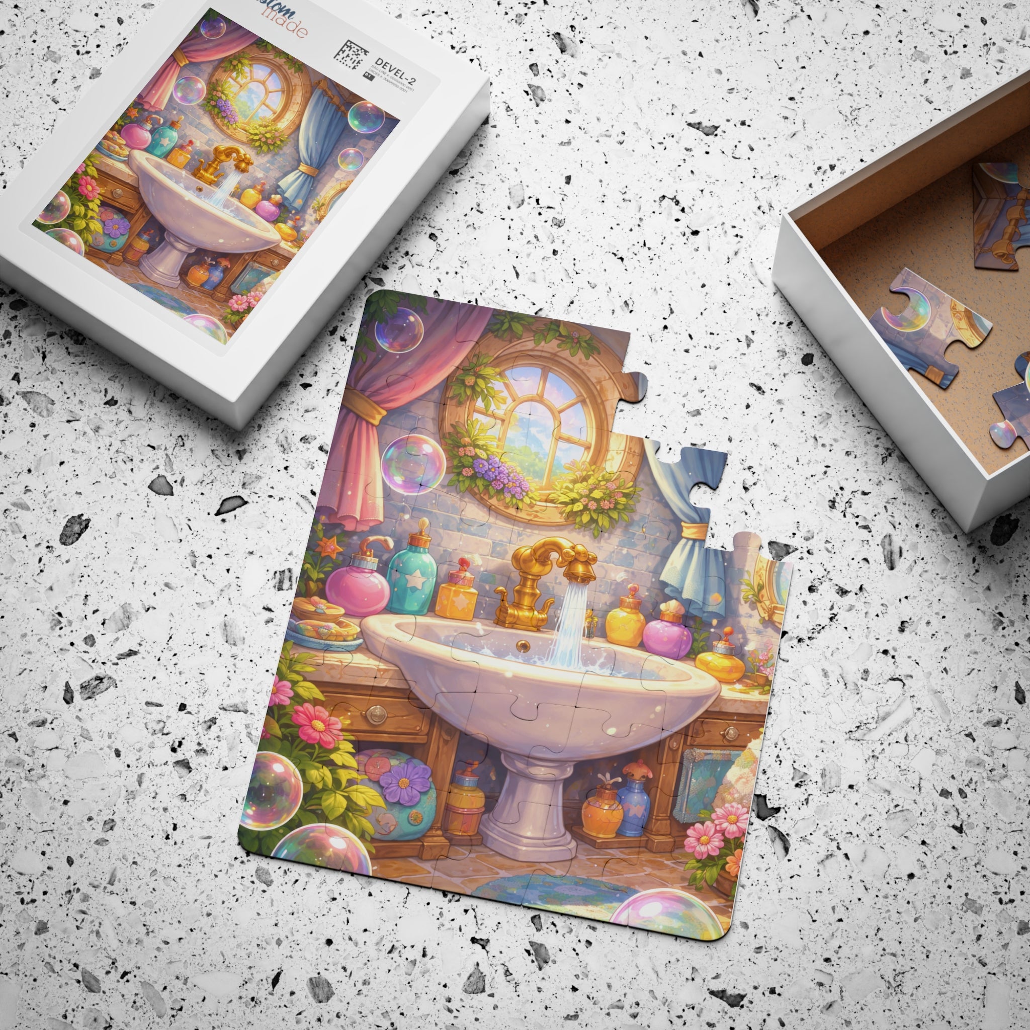 Kids 30-Piece Puzzle – Magical Bathtub Bathroom Scene for Toddlers