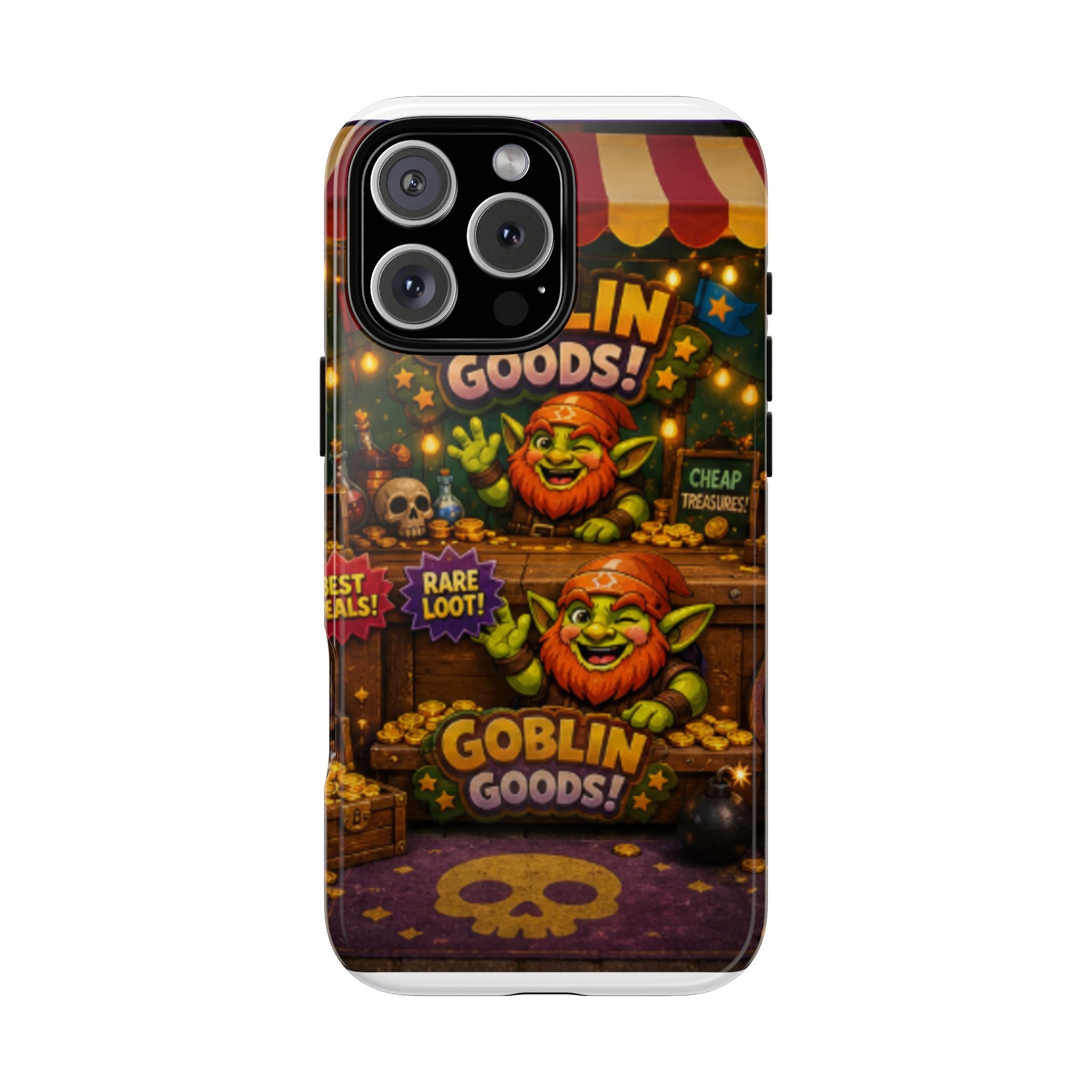 Goblin Goods Market Tough Phone Case — Fantasy Stall Design