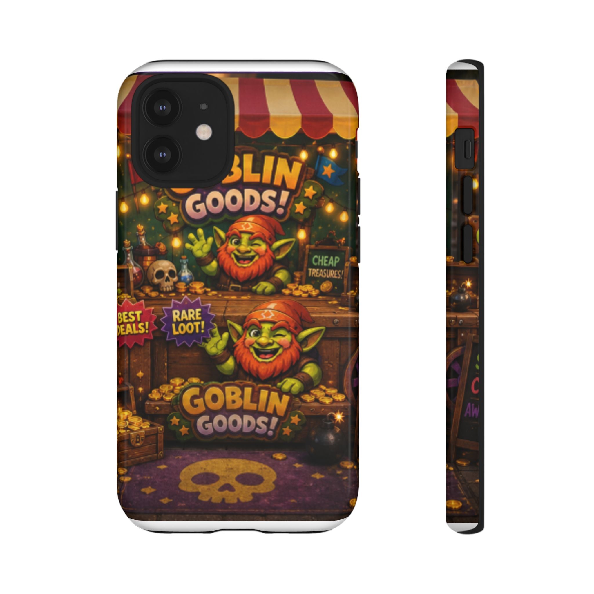 Goblin Goods Market Tough Phone Case — Fantasy Stall Design