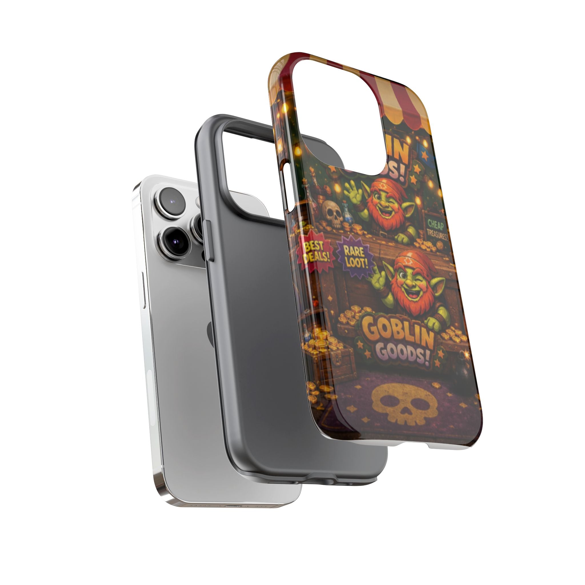 Goblin Goods Market Tough Phone Case — Fantasy Stall Design