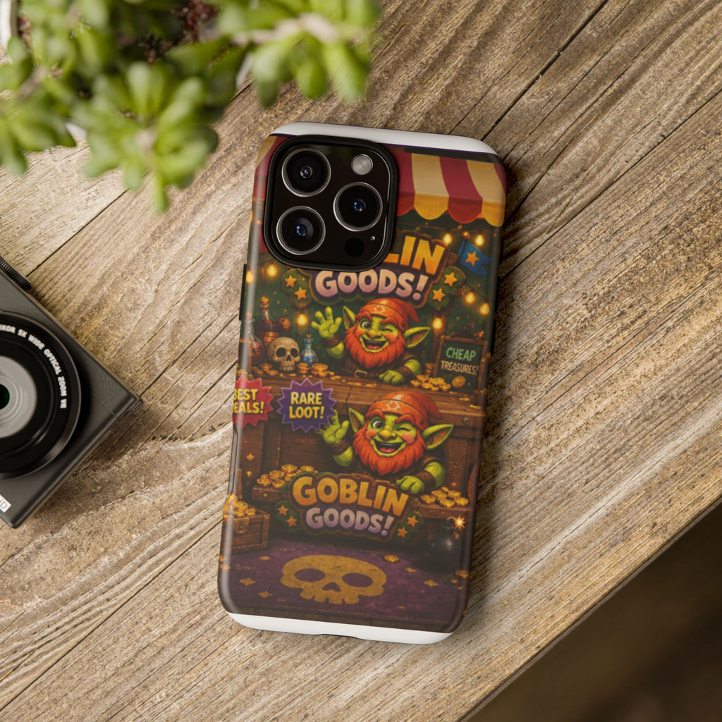 Goblin Goods Market Tough Phone Case — Fantasy Stall Design