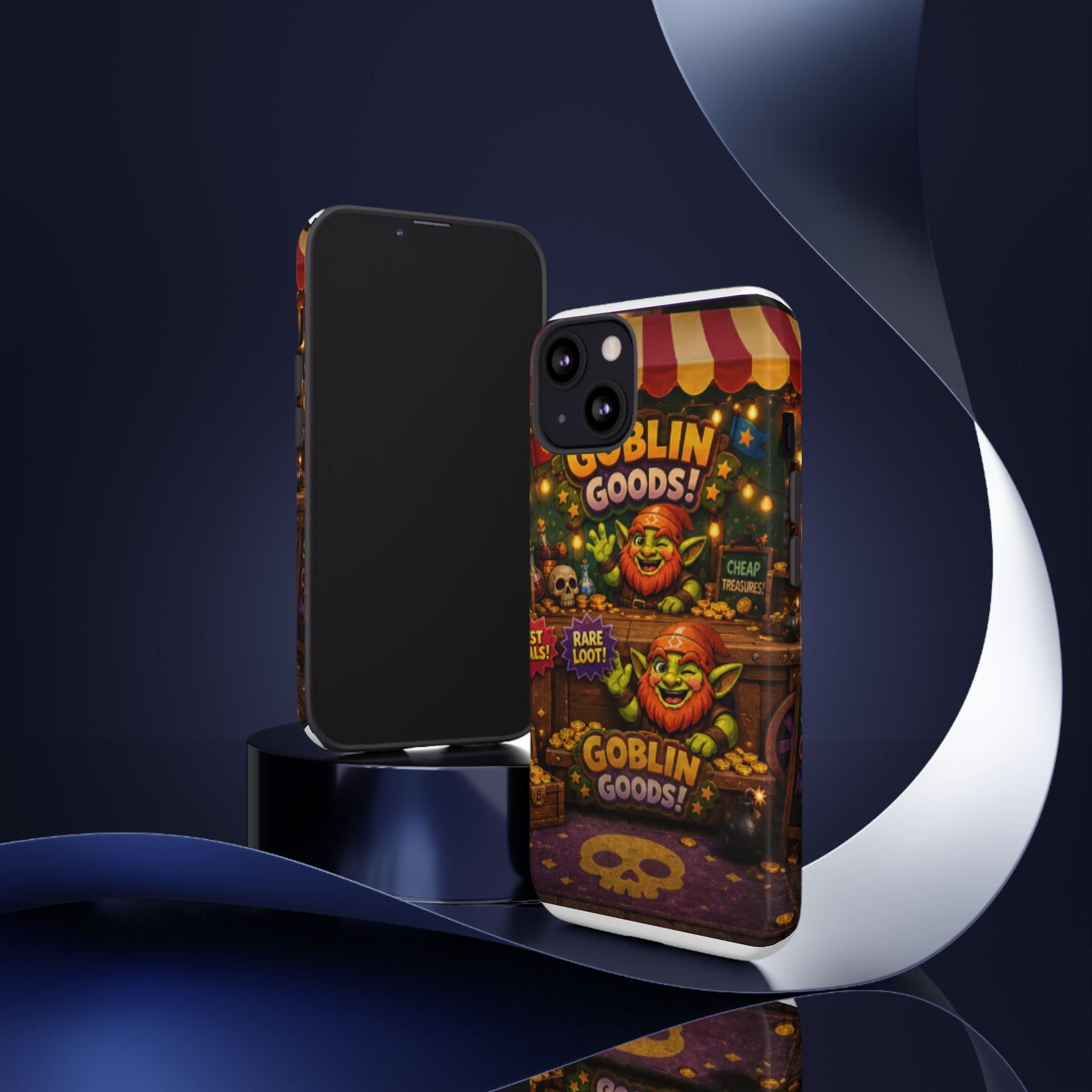 Goblin Goods Market Tough Phone Case — Fantasy Stall Design