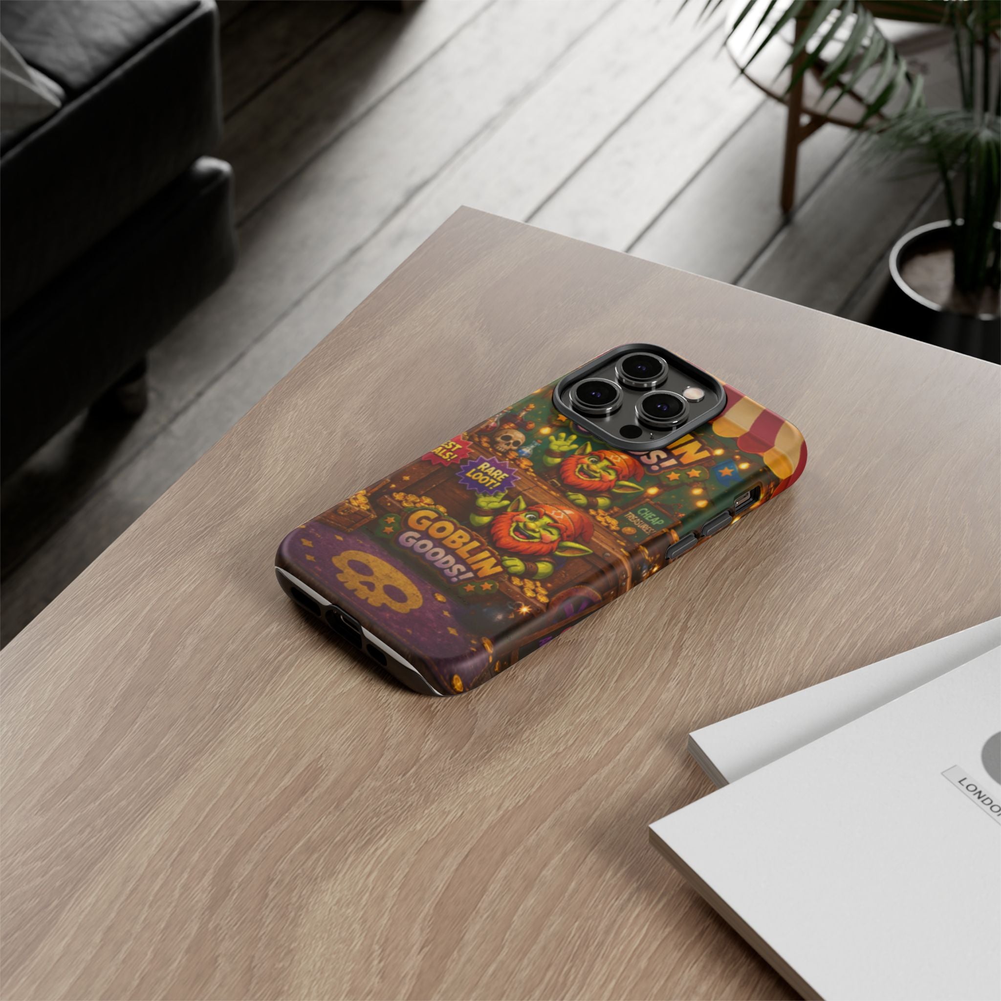 Goblin Goods Market Tough Phone Case — Fantasy Stall Design