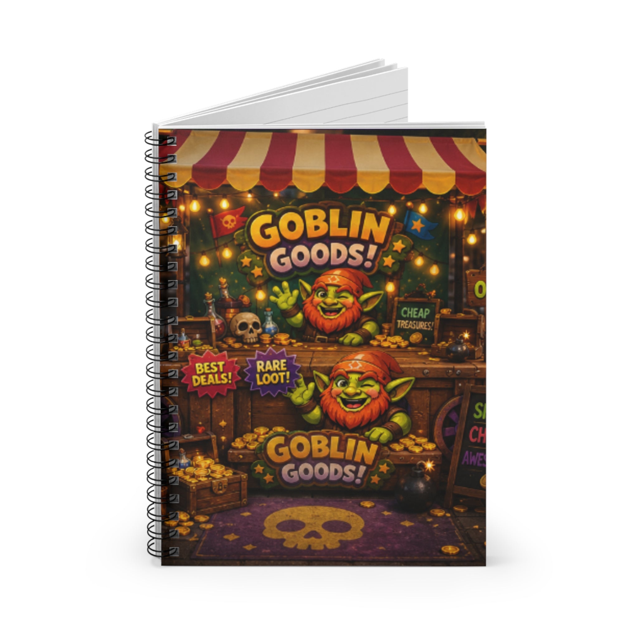 Goblin Goods Market Spiral Notebook — Ruled Line