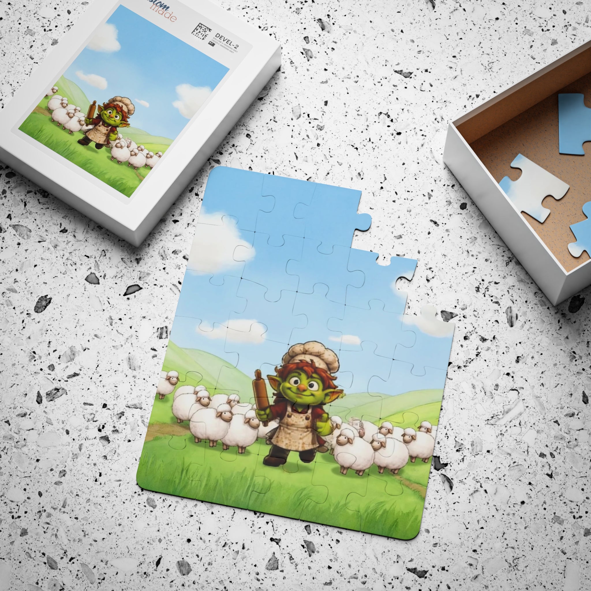 Sheep Herding Goblin Kids Puzzle — 30-Piece Toddler Jigsaw