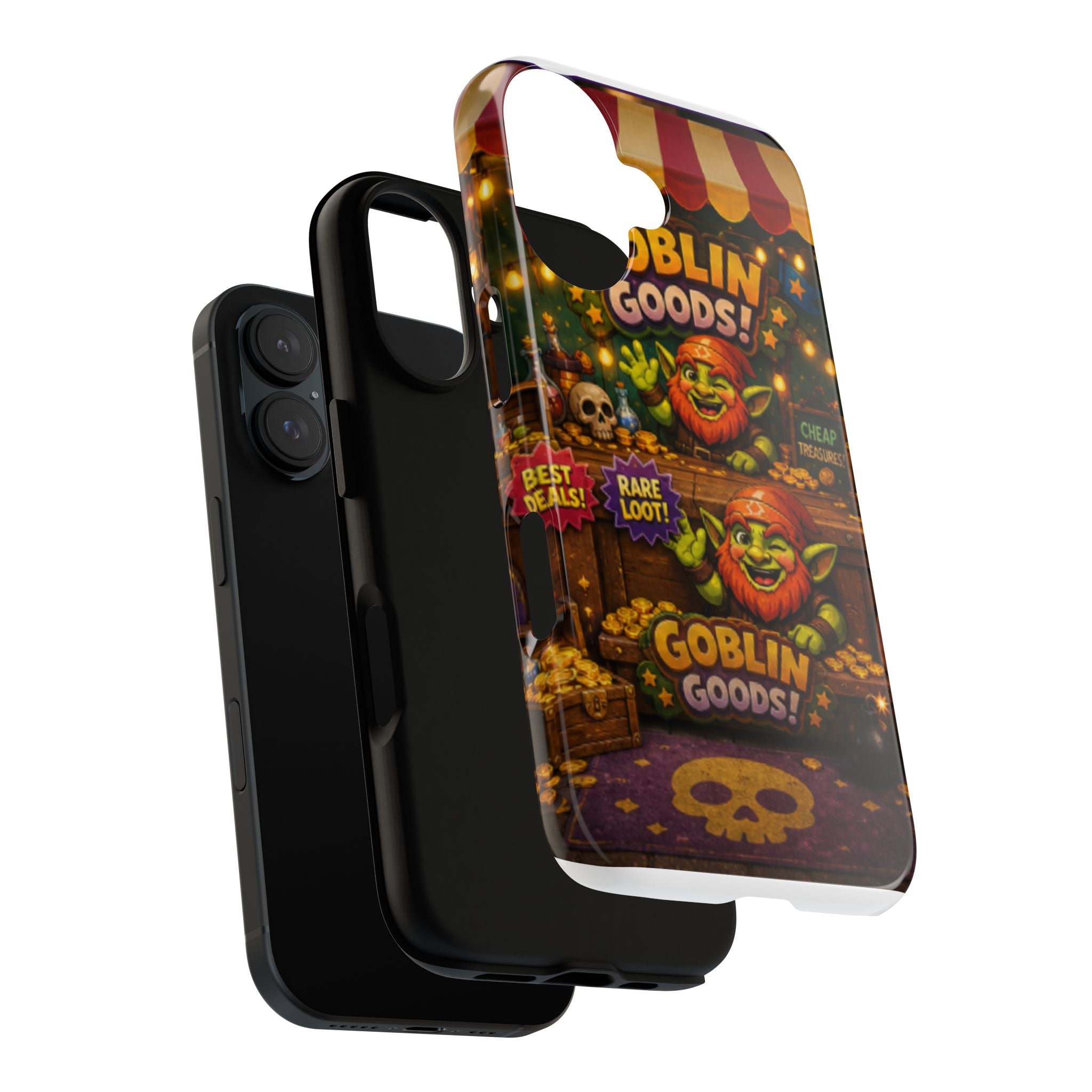 Goblin Goods Market Tough Phone Case — Fantasy Stall Design