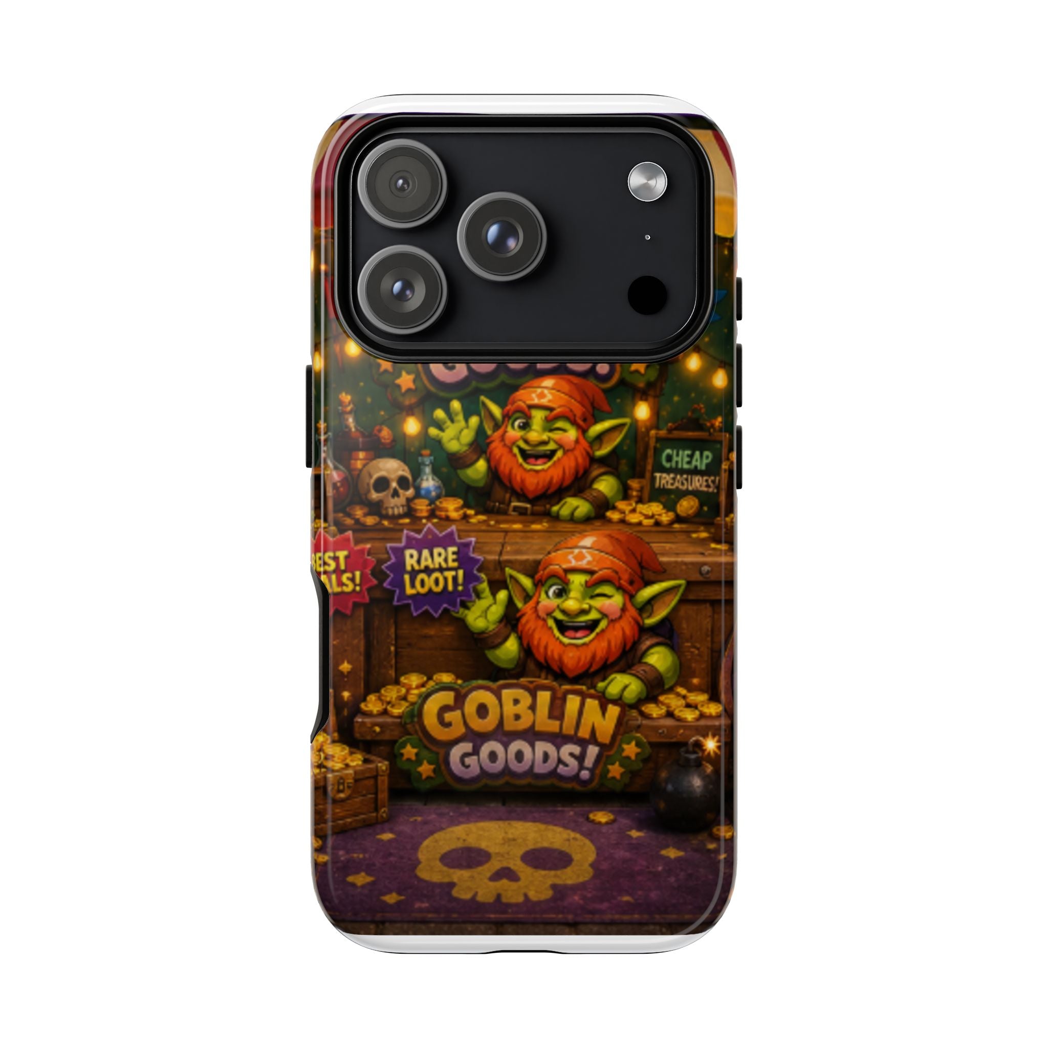Goblin Goods Market Tough Phone Case — Fantasy Stall Design