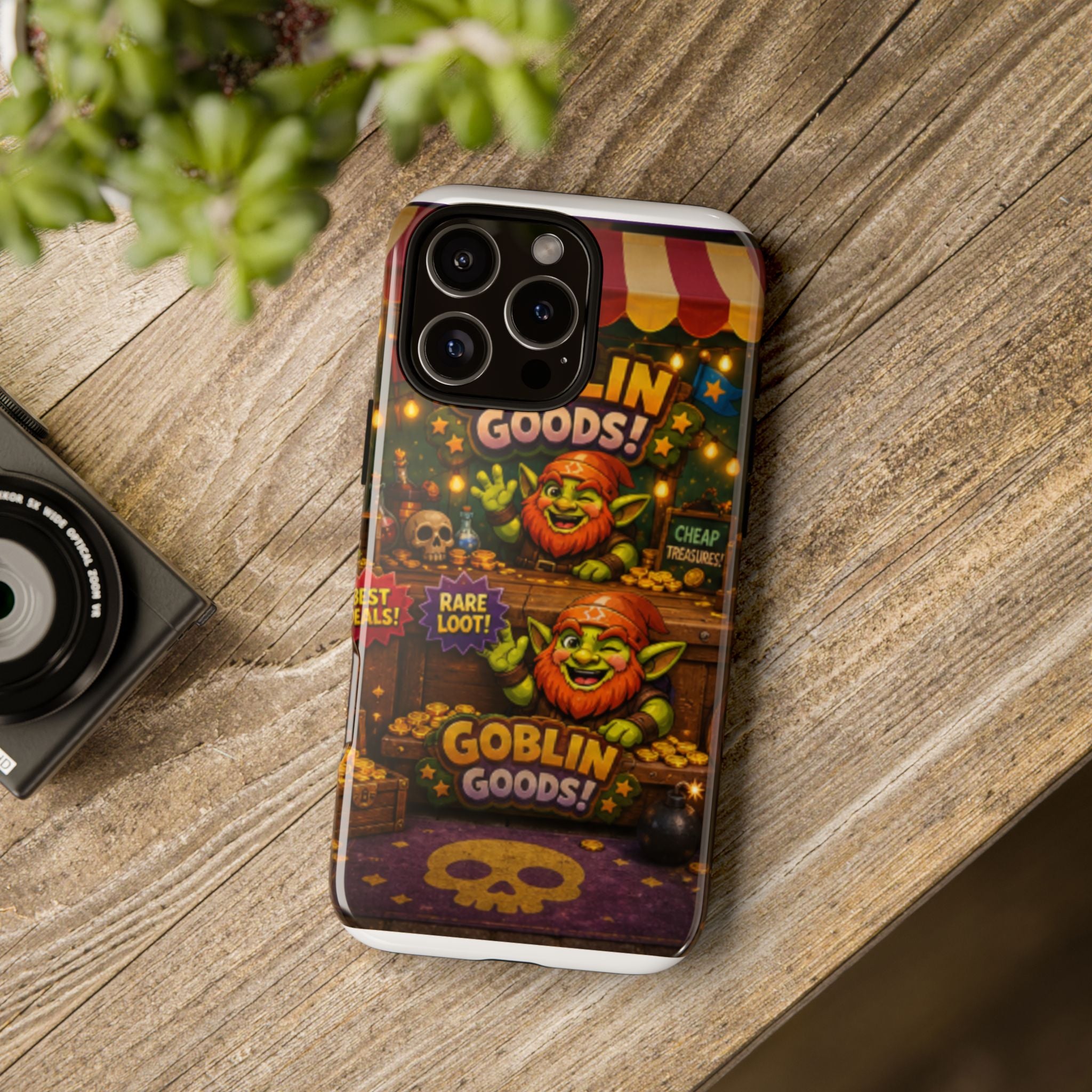 Goblin Goods Market Tough Phone Case — Fantasy Stall Design