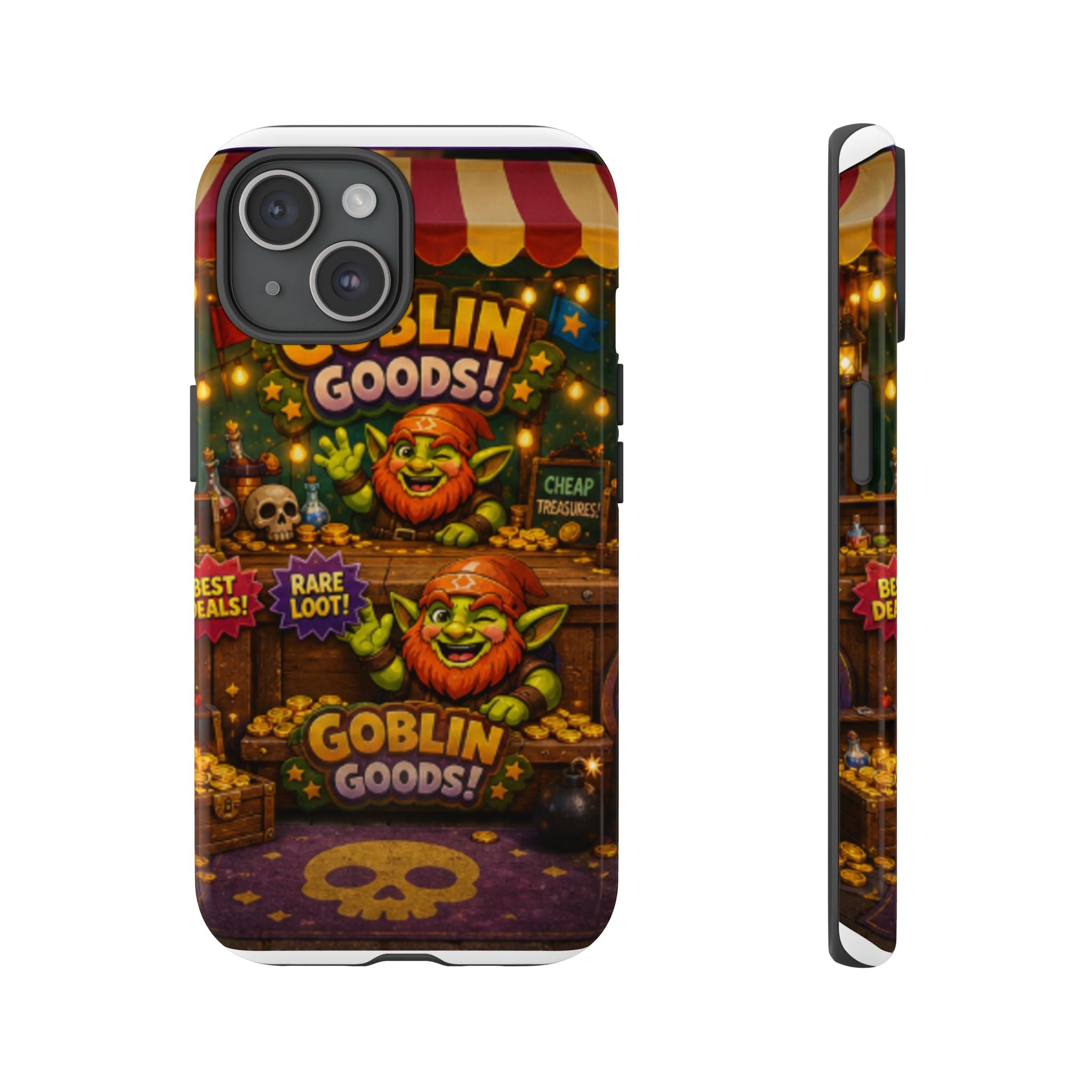 Goblin Goods Market Tough Phone Case — Fantasy Stall Design