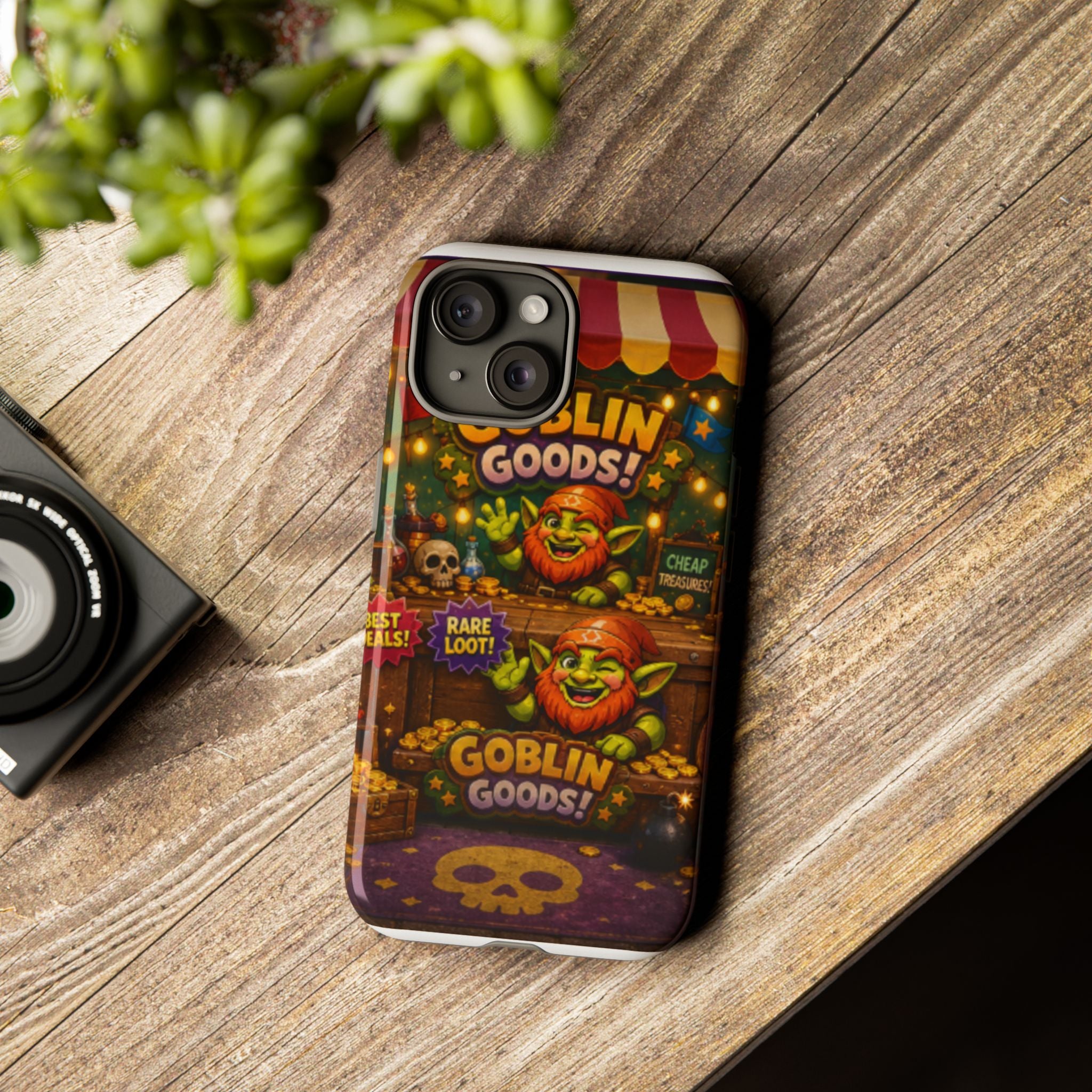 Goblin Goods Market Tough Phone Case — Fantasy Stall Design