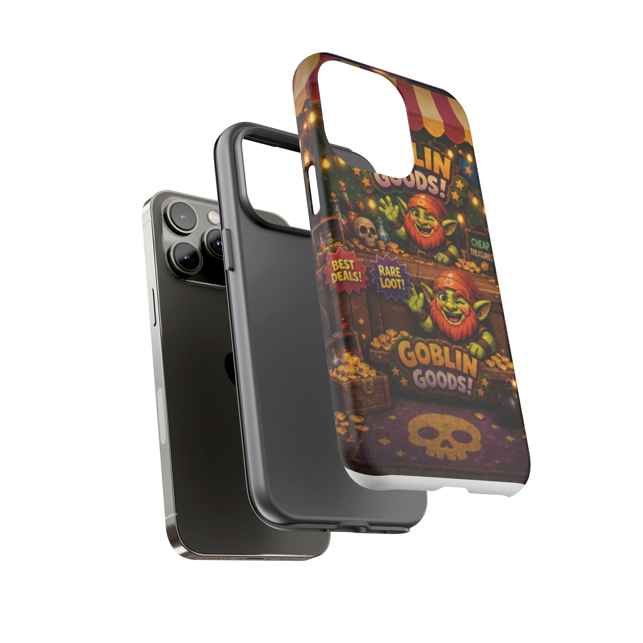 Goblin Goods Market Tough Phone Case — Fantasy Stall Design