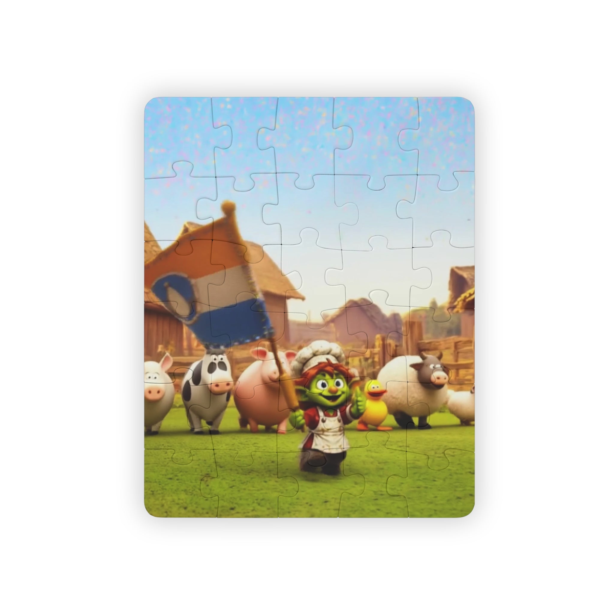 Farm Friends 30-Piece Kids Puzzle — Cute Character Barnyard Scene for Toddlers