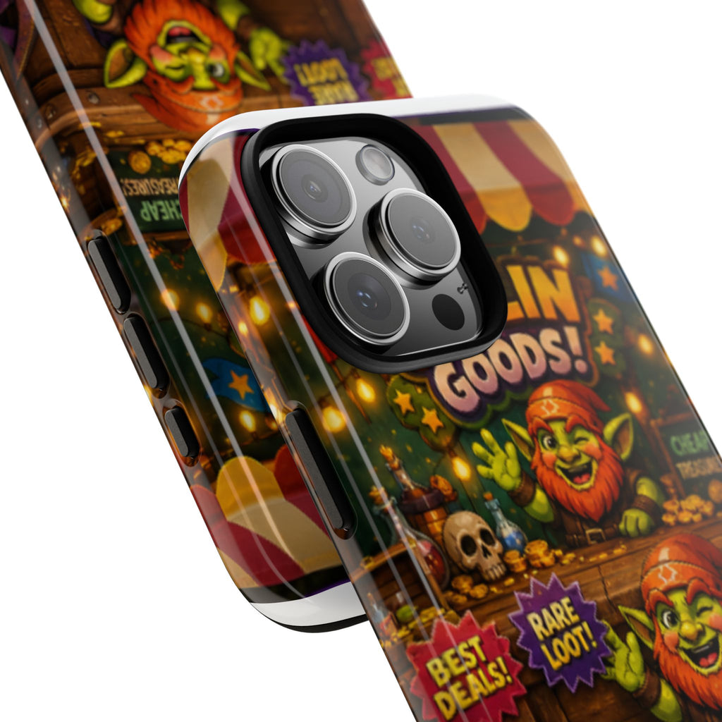 Goblin Goods Market Tough Phone Case — Fantasy Stall Design