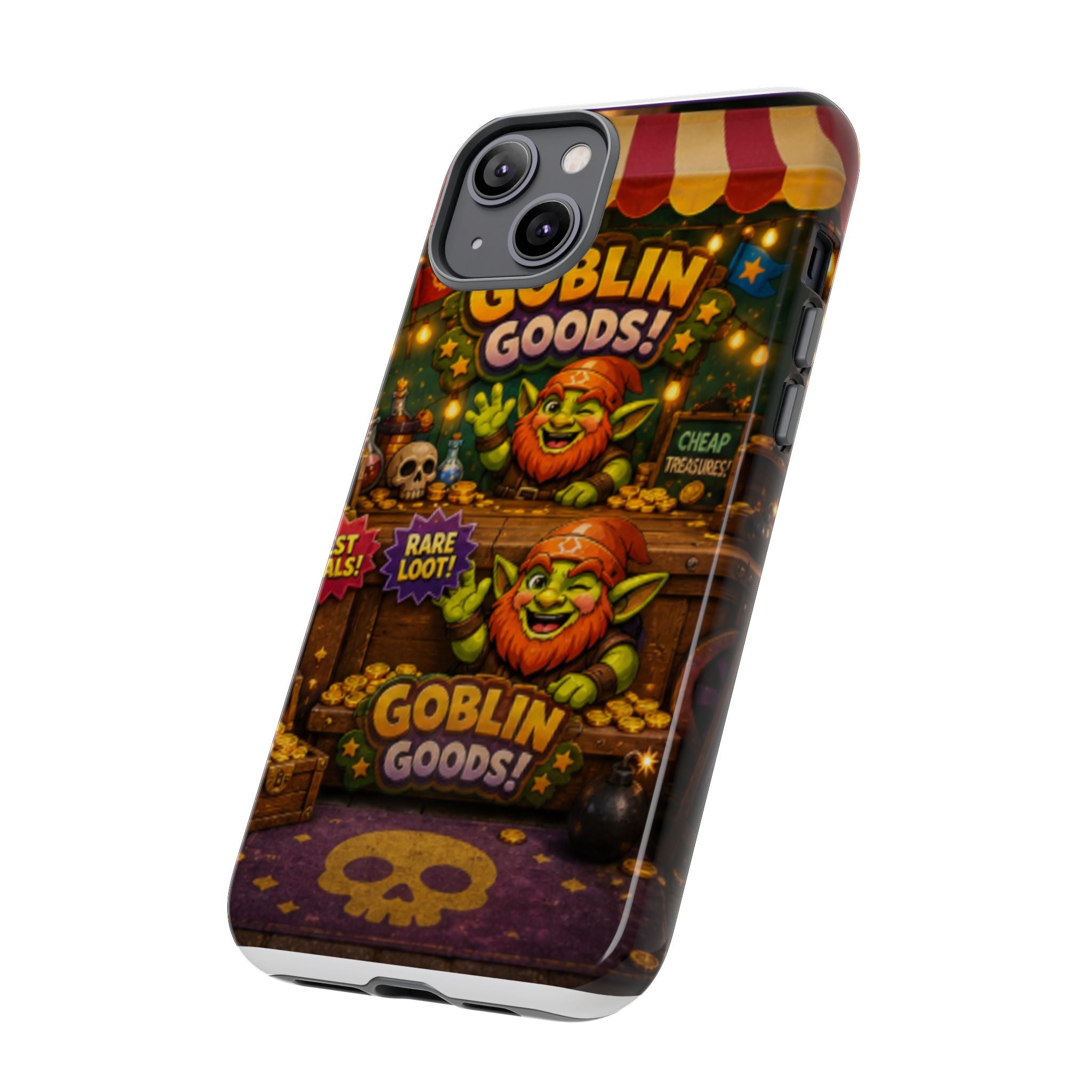 Goblin Goods Market Tough Phone Case — Fantasy Stall Design