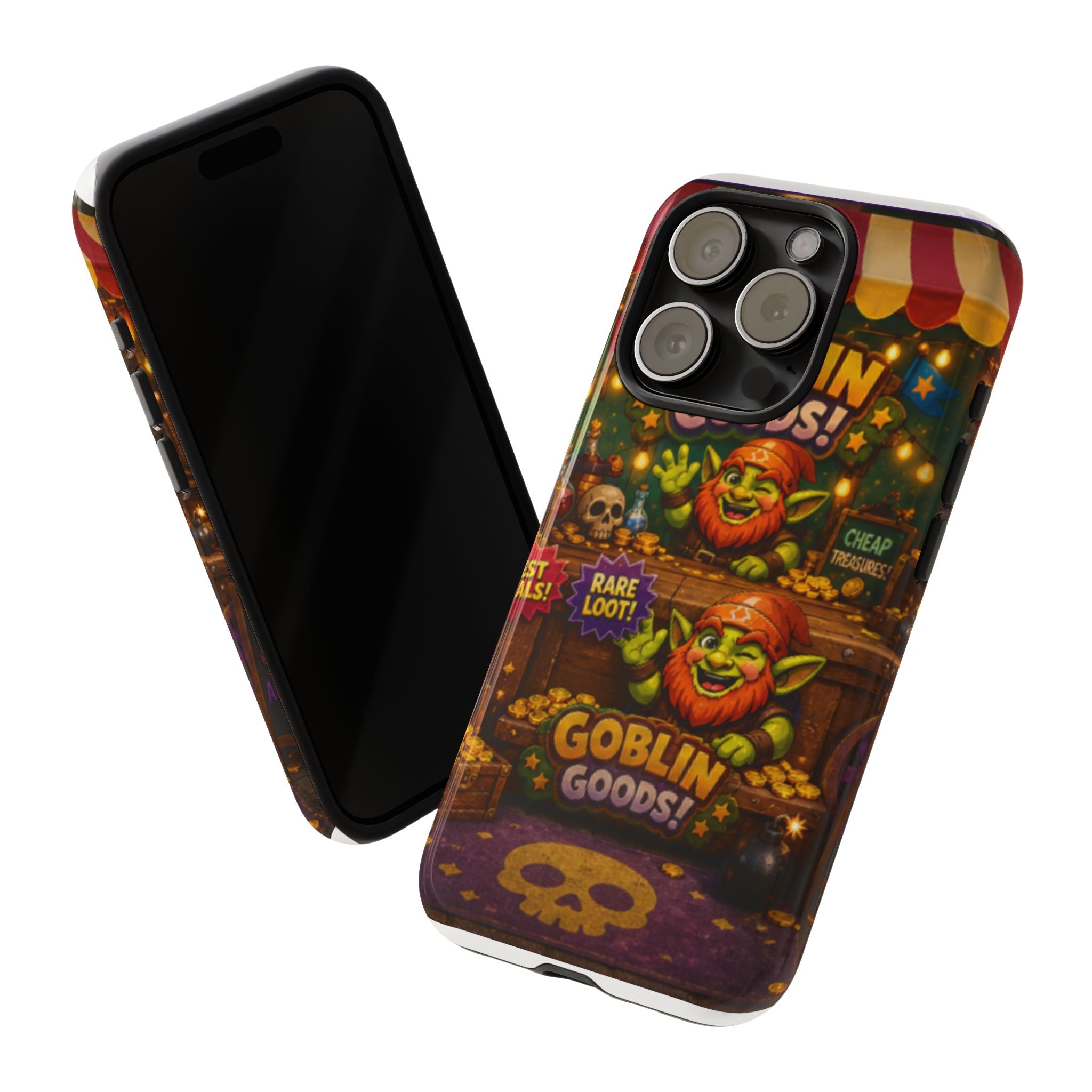 Goblin Goods Market Tough Phone Case — Fantasy Stall Design