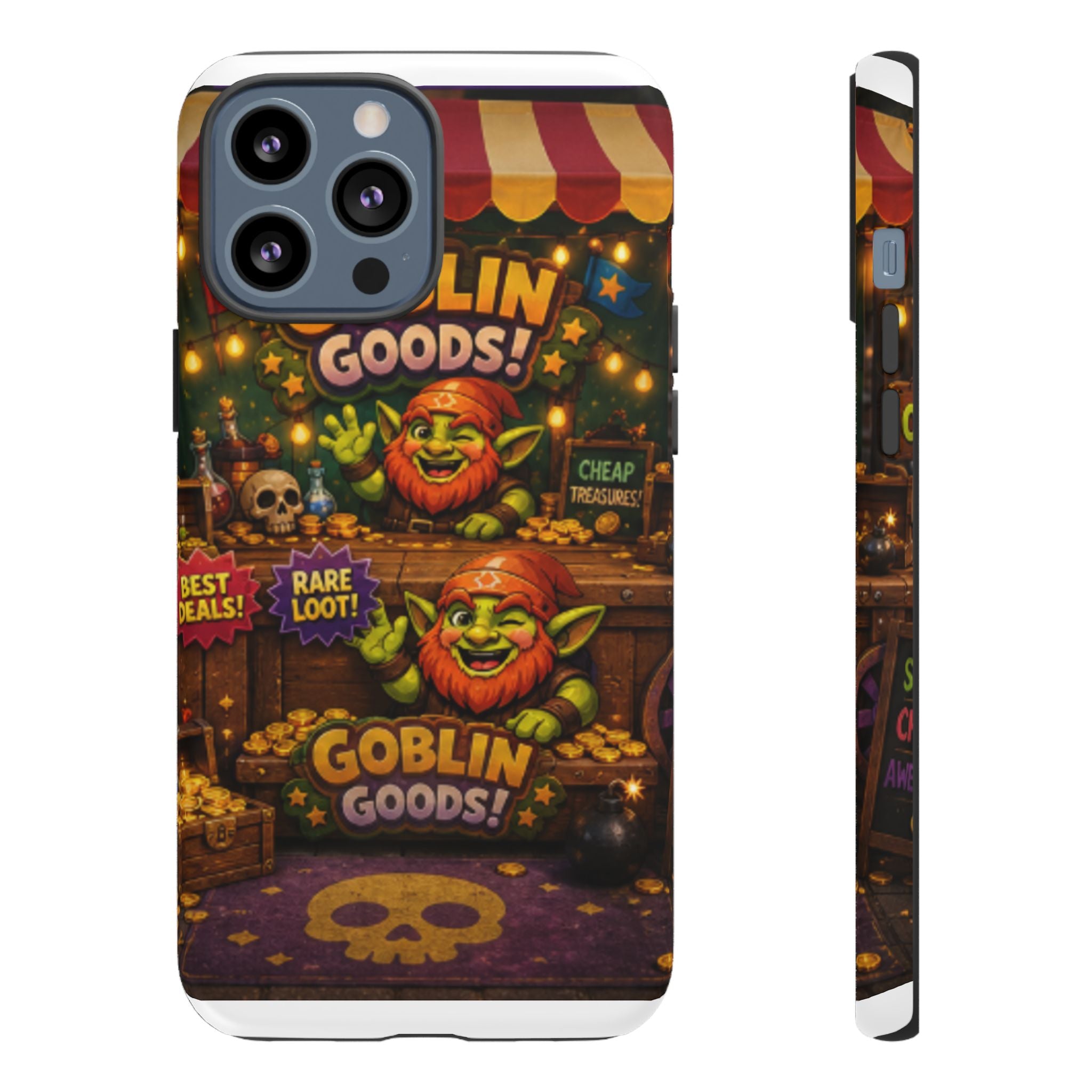 Goblin Goods Market Tough Phone Case — Fantasy Stall Design