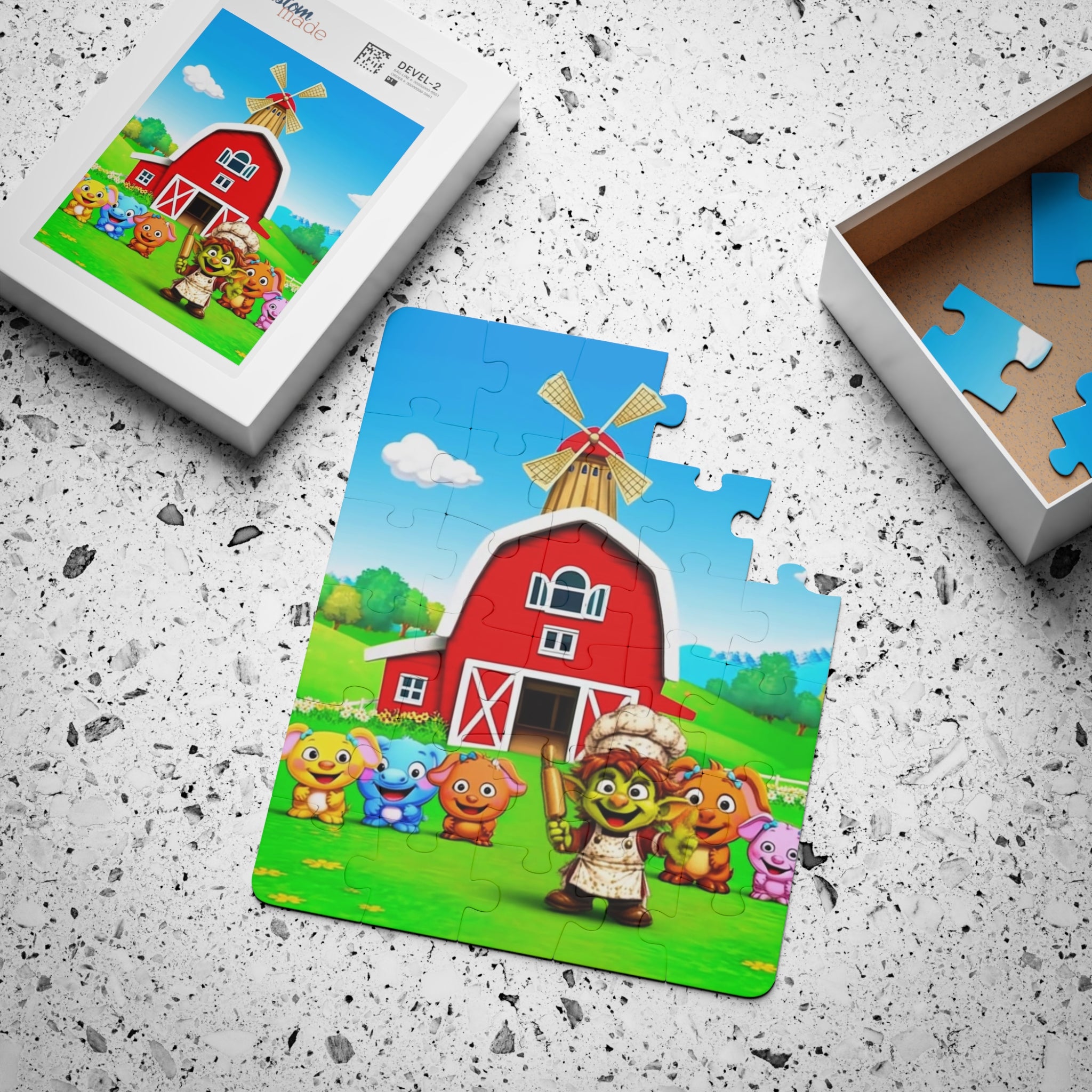 Farm Friends 30-Piece Kids Puzzle — Barnyard Animal Jigsaw for Toddlers & Preschoolers