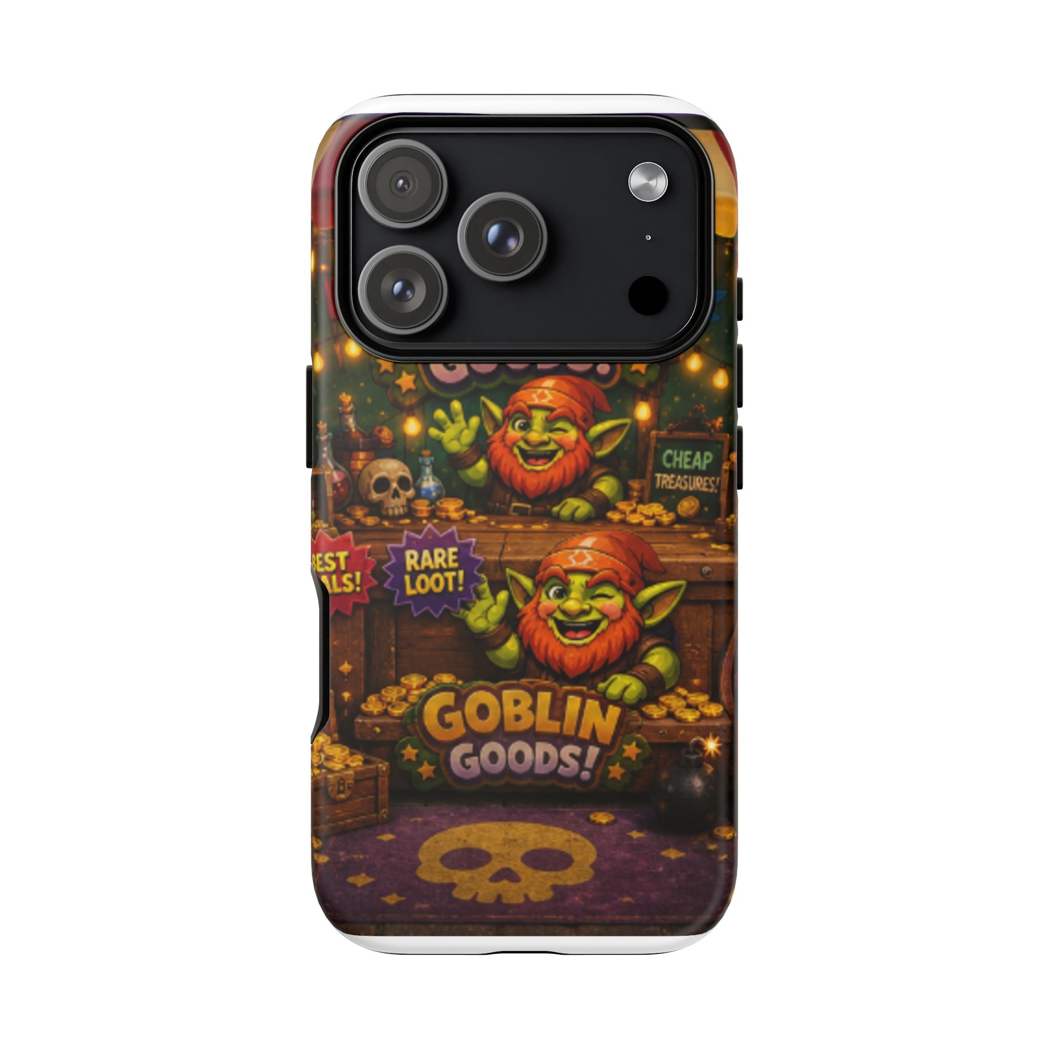 Goblin Goods Market Tough Phone Case — Fantasy Stall Design