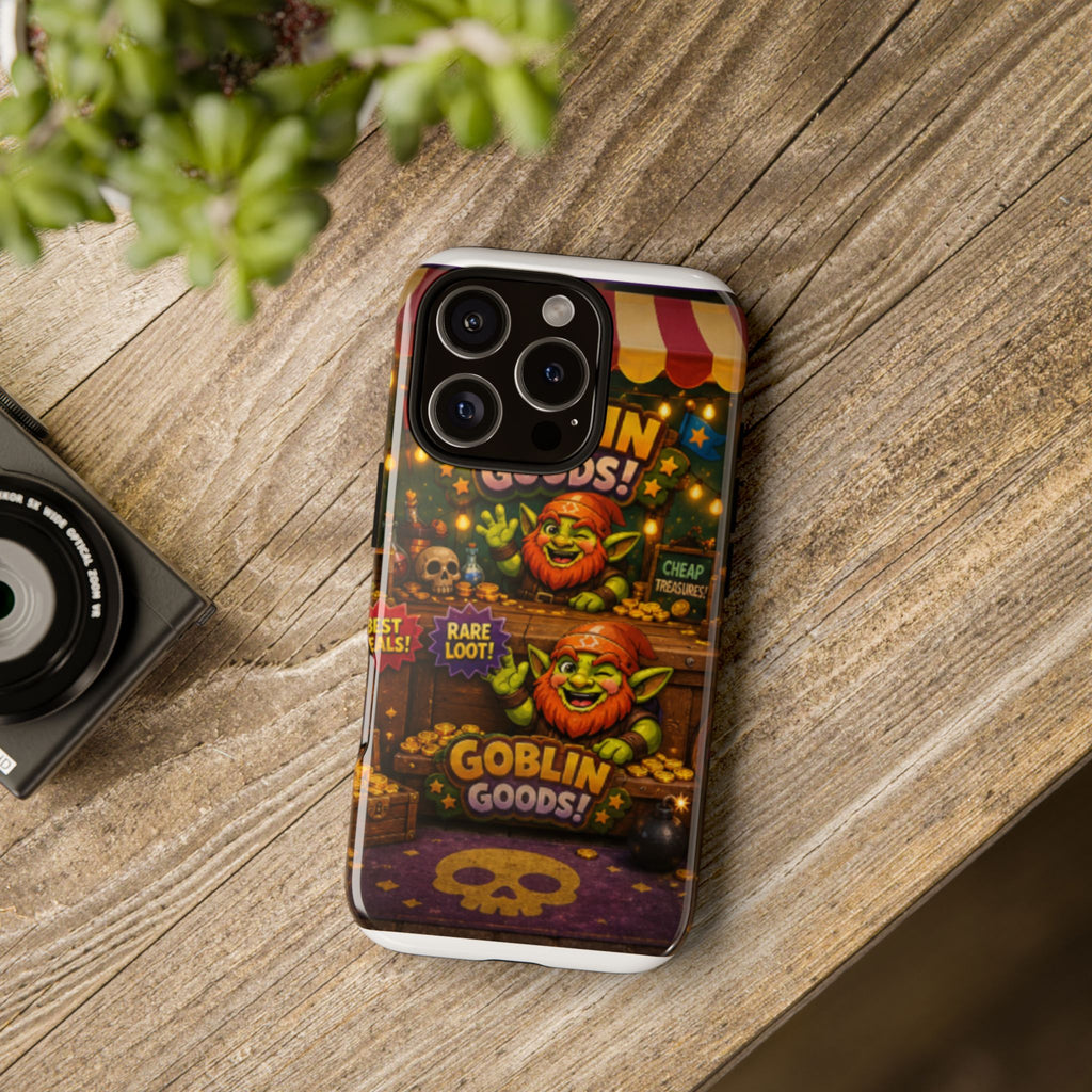 Goblin Goods Market Tough Phone Case — Fantasy Stall Design