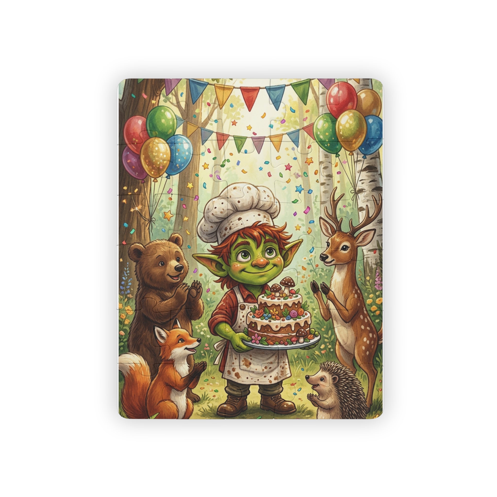 Children's 30-Piece Puzzle — Forest Birthday Party Scene