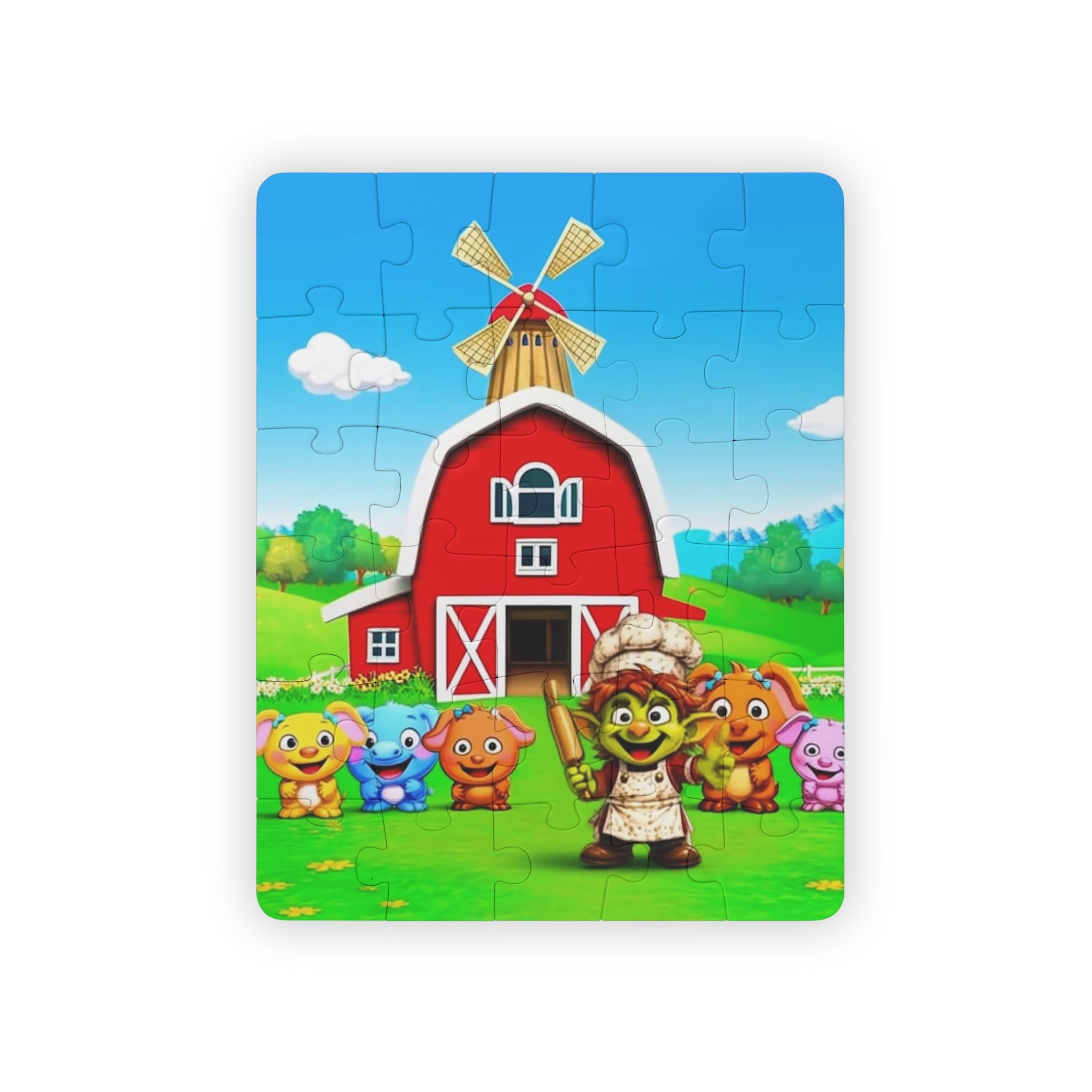 Farm Friends 30-Piece Kids Puzzle — Barnyard Animal Jigsaw for Toddlers & Preschoolers