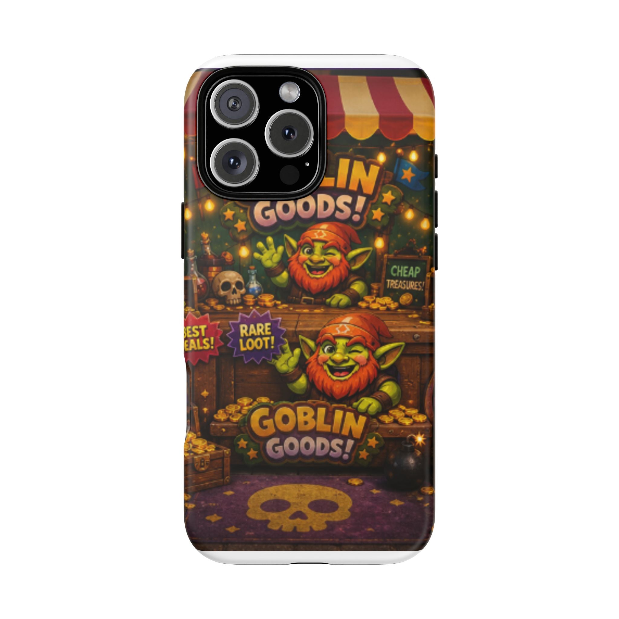 Goblin Goods Market Tough Phone Case — Fantasy Stall Design