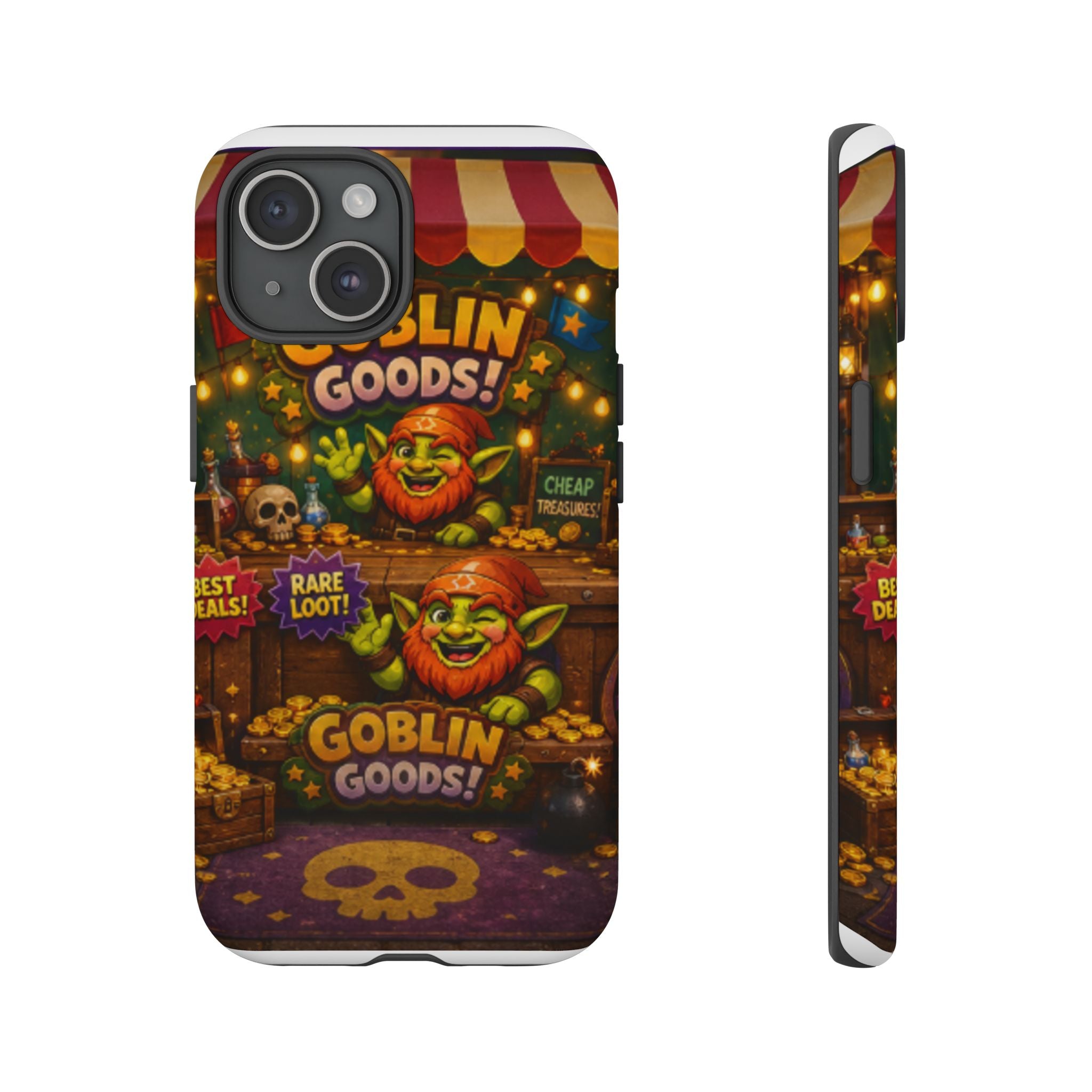 Goblin Goods Market Tough Phone Case — Fantasy Stall Design