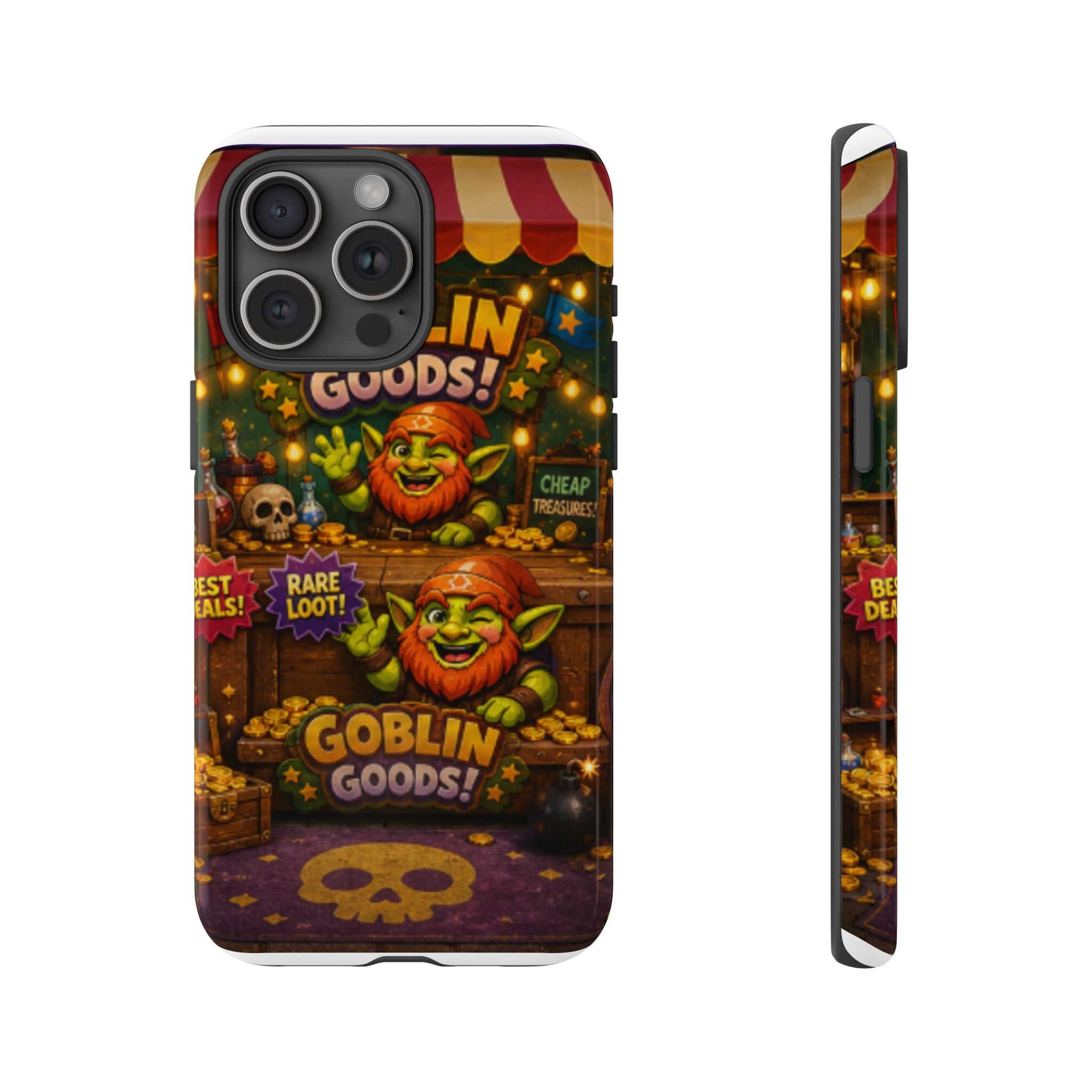 Goblin Goods Market Tough Phone Case — Fantasy Stall Design