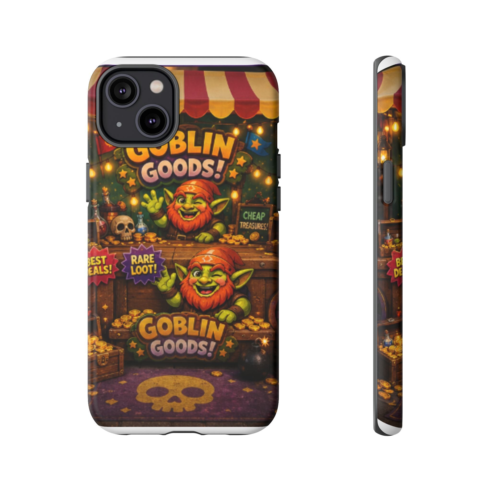 Goblin Goods Market Tough Phone Case — Fantasy Stall Design