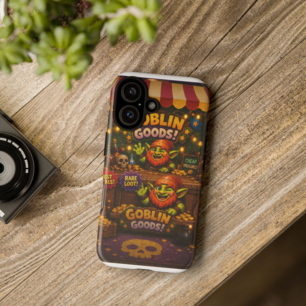 Goblin Goods Market Tough Phone Case — Fantasy Stall Design