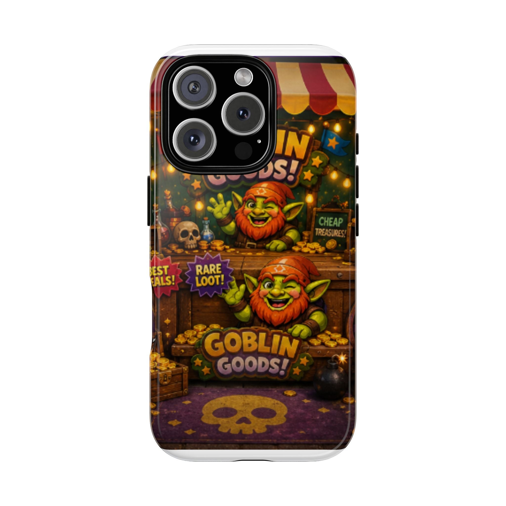 Goblin Goods Market Tough Phone Case — Fantasy Stall Design