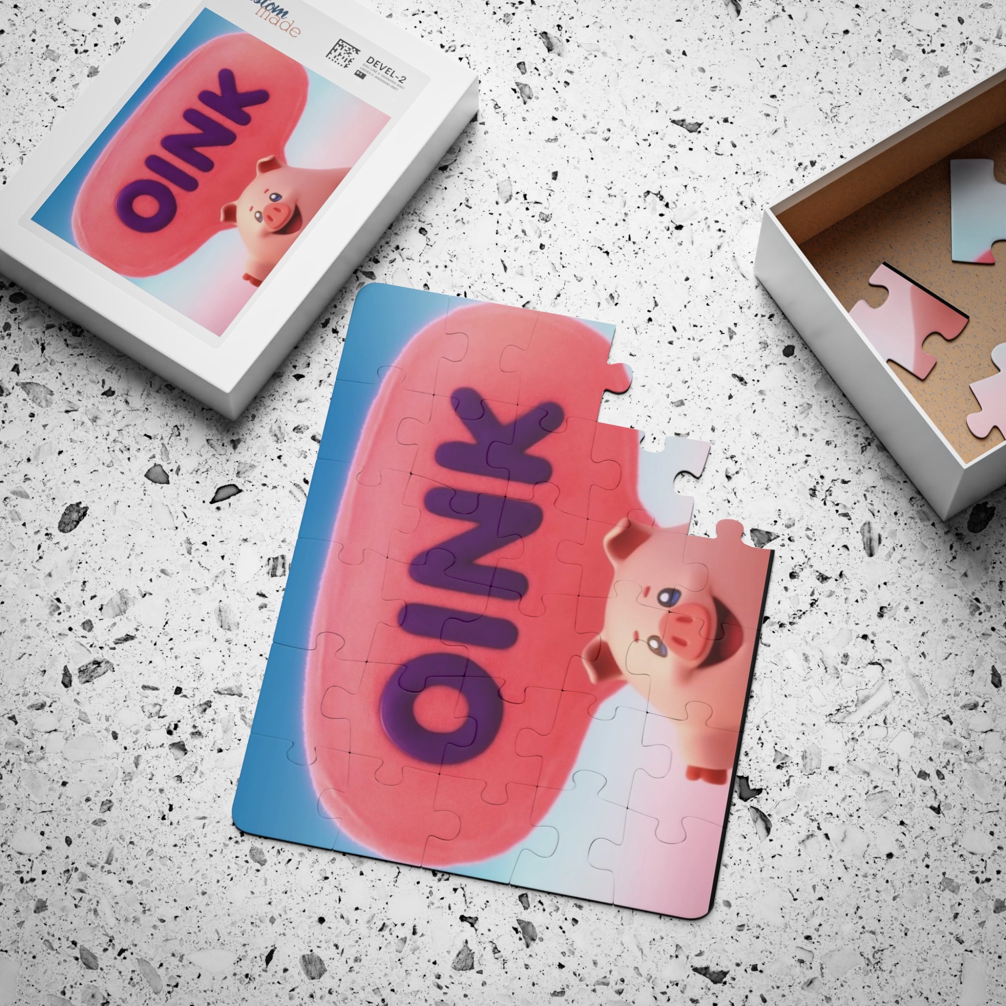 Kids Puzzle — Cute Pig 'OINK' 30-Piece Toddler Jigsaw